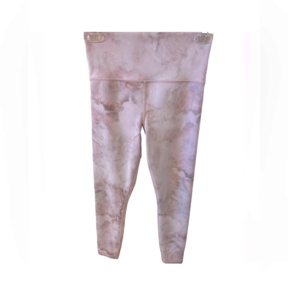 ATHLETA BUNDLE Cream Long Sleeve Slub Crop Top & Elation Snow Dye 7/8 Legging XS - Picture 3 of 9